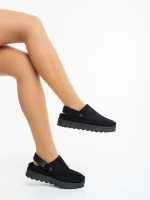 Papuci dama negri din material textil  Luara