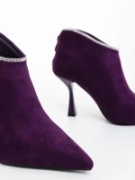 Botine dama mov  din material textil Marida