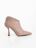 Botine dama bej din material textil Marida