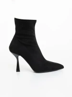 Botine dama negre din material textil Adisia