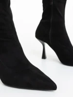 Botine dama negre din material textil Adisia