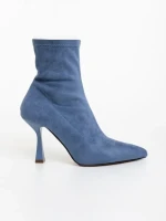 Botine dama albastre din material textil Adisia