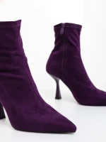 Botine dama mov din material textil Adisia