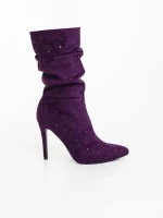 Cizme dama mov din material textil Marizela