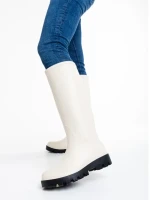 Cizme dama bej din cauciuc Damira