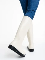 Cizme dama bej din cauciuc Damira