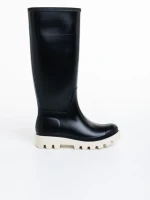 Cizme dama negre cu bej din cauciuc Filippa