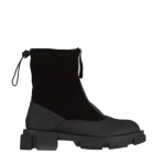 Cizme dama negre din piele ecologica si material textil Ramata