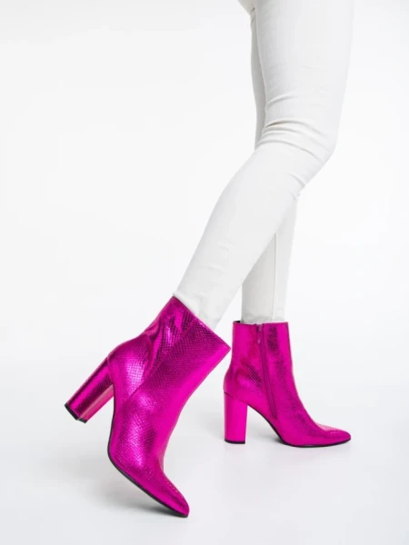 Cizme dama fucsia din piele ecologica Natasza