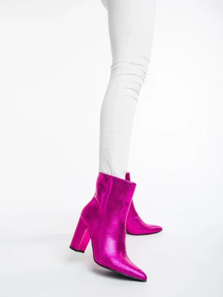 Cizme dama fucsia din piele ecologica Natasza