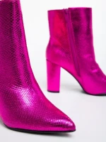 Cizme dama fucsia din piele ecologica Natasza