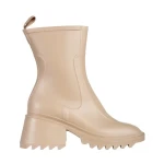 Cizme dama bej dinmaterial sintetic Sumeya