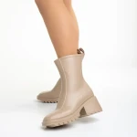 Cizme dama bej dinmaterial sintetic Sumeya