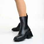 Cizme dama negre din material sintetic Sumeya