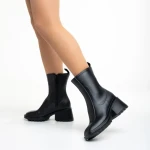 Cizme dama negre din material sintetic Sumeya