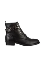 Ghete dama negre din piele naturala Lamaya