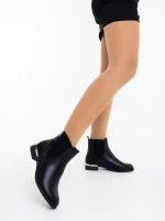 Botine dama negre din piele ecologica Perdona