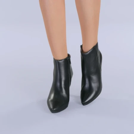 Botine dama piele Tamia negre