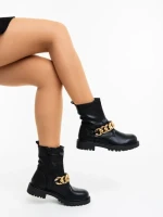 Ghete dama negre din piele ecologica Yelena