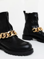 Ghete dama negre din piele ecologica Yelena