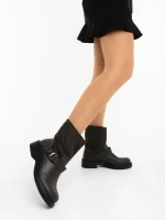 Ghete dama verzi din piele ecologica si material sintetic Arcadia