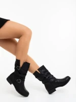 Ghete dama negre din piele ecologica Abina