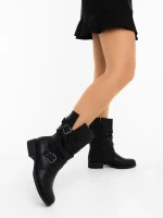 Ghete dama negre din piele ecologica Abina