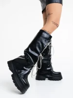 Cizme dama negre din piele ecologica Shirin