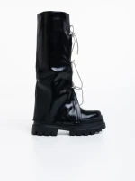 Cizme dama negre din piele ecologica Shirin