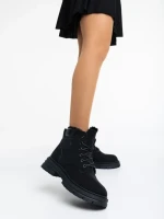 Ghete dama negre din piele ecologica Kandi