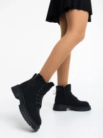 Ghete dama negre din piele ecologica Kandi