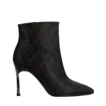 Botine dama negre din material textil Estela