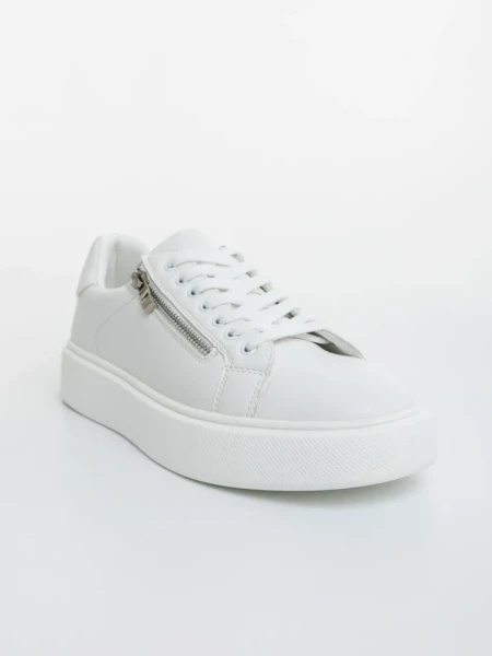 Pantofi sport barbati albi din piele ecologica Aslan