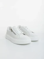 Pantofi sport barbati albi din piele ecologica Aslan