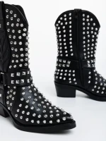 Cizme dama negre din piele ecologica Coralie