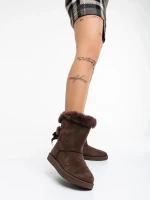 Cizme dama maro din material textil Taryn