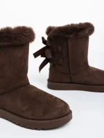 Cizme dama maro din material textil Taryn