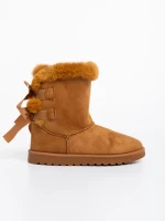 Cizme dama camel din material textil Taryn