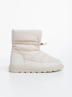 Cizme dama bej din piele ecologica si material textil Bahar