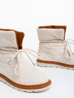 Cizme dama bej deschis din material textil Zurine