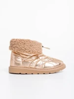 Cizme dama sampanie din material textil Louella