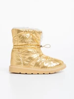 Cizme dama aurii din material textil Louella