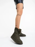 Cizme dama verzi din material textil Louella