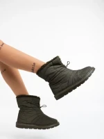 Cizme dama verzi din material textil Louella