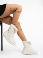 Cizme dama bej din material textil Tayte