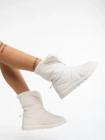 Cizme dama bej din material textil Tayte