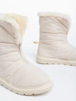 Cizme dama bej din material textil Tayte