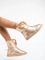 Cizme dama sampanie din material textil Tayte