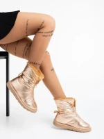 Cizme dama sampanie din material textil Tayte