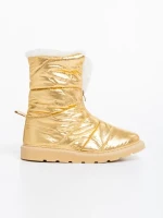 Cizme dama aurii din material textil Tayte